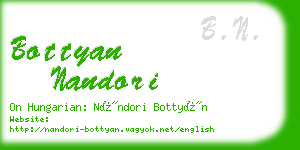 bottyan nandori business card